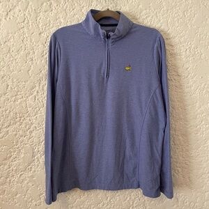 Masters Magnolia Lane Tech 1/4 Zip Shirt Womens XL Blue Pullover Golf Top